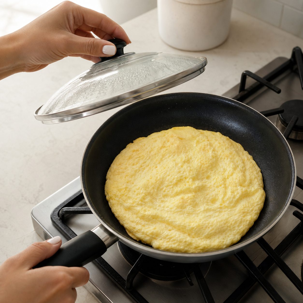 Schritt 2: Die Wolke in Butter stocken lassen, füllen und zusammenklappen.