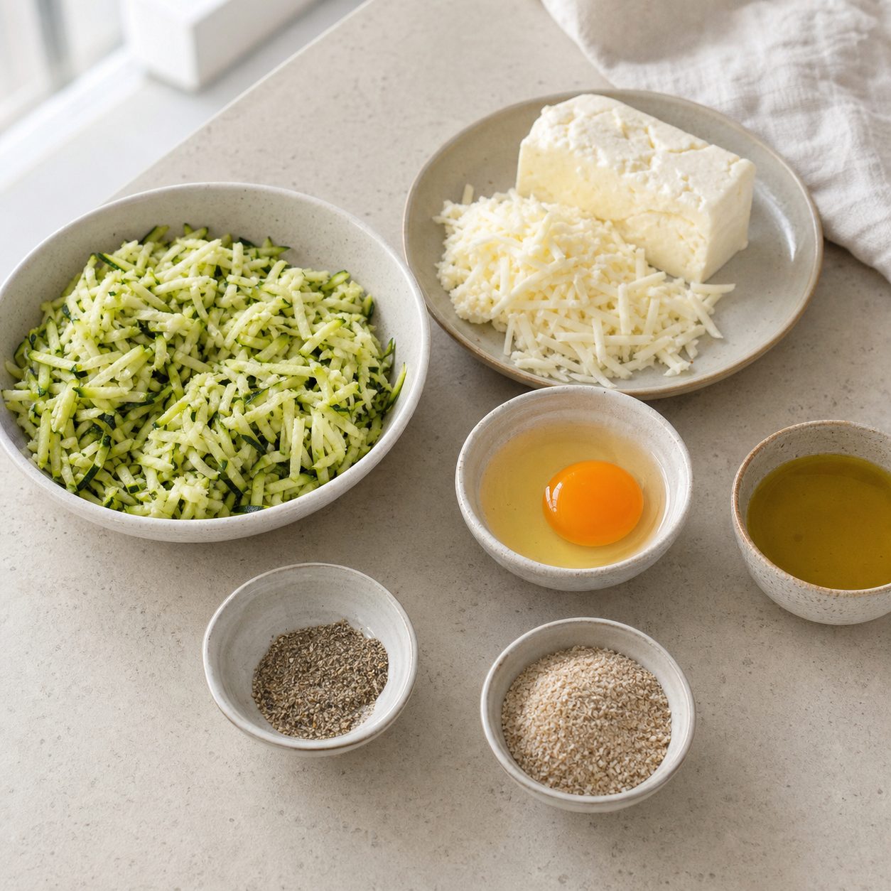 Zutaten Zucchini-Halloumi-Rösti