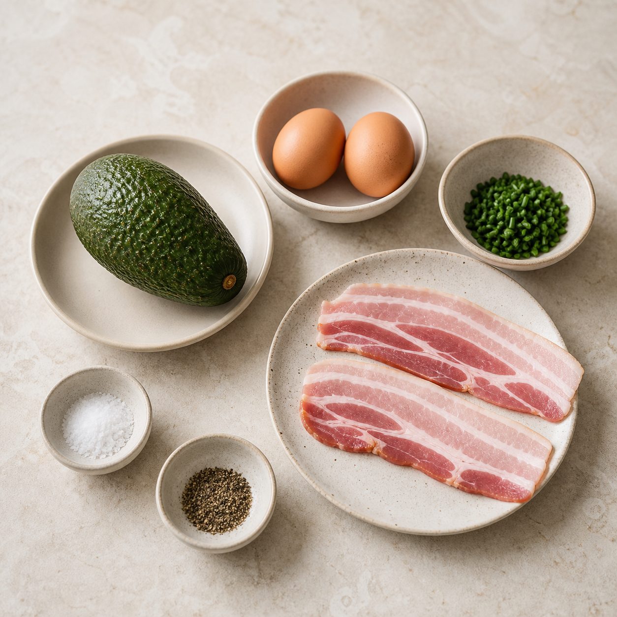 Zutaten Avocado-Speck-Eierboote