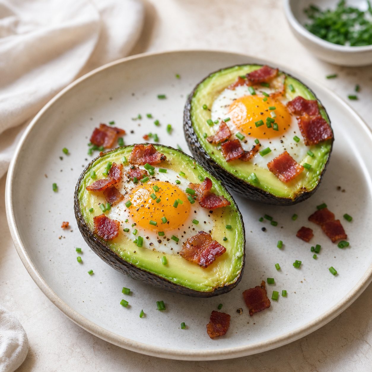 Avocado-Speck-Eierboote