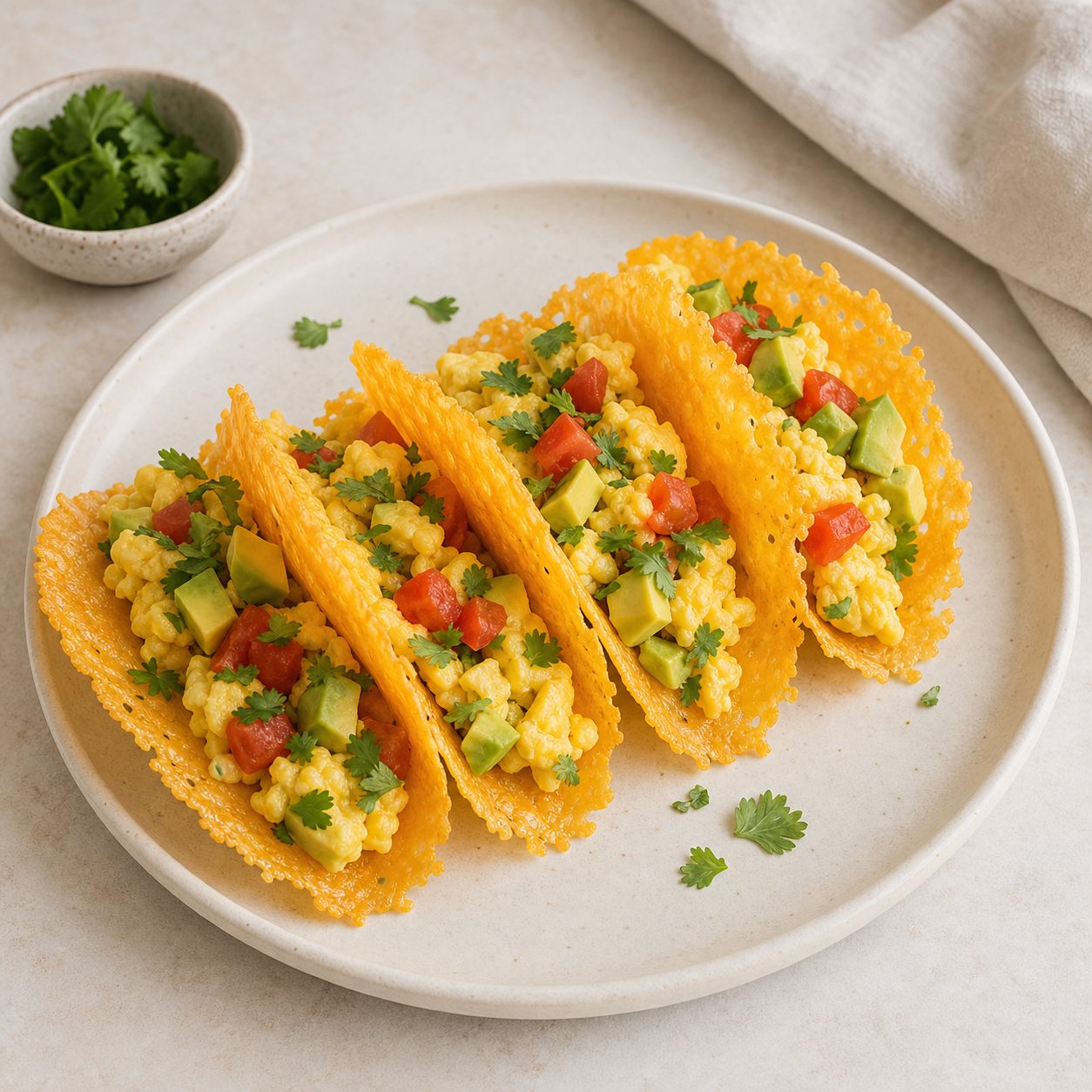 Frühstückstacos aus Käse