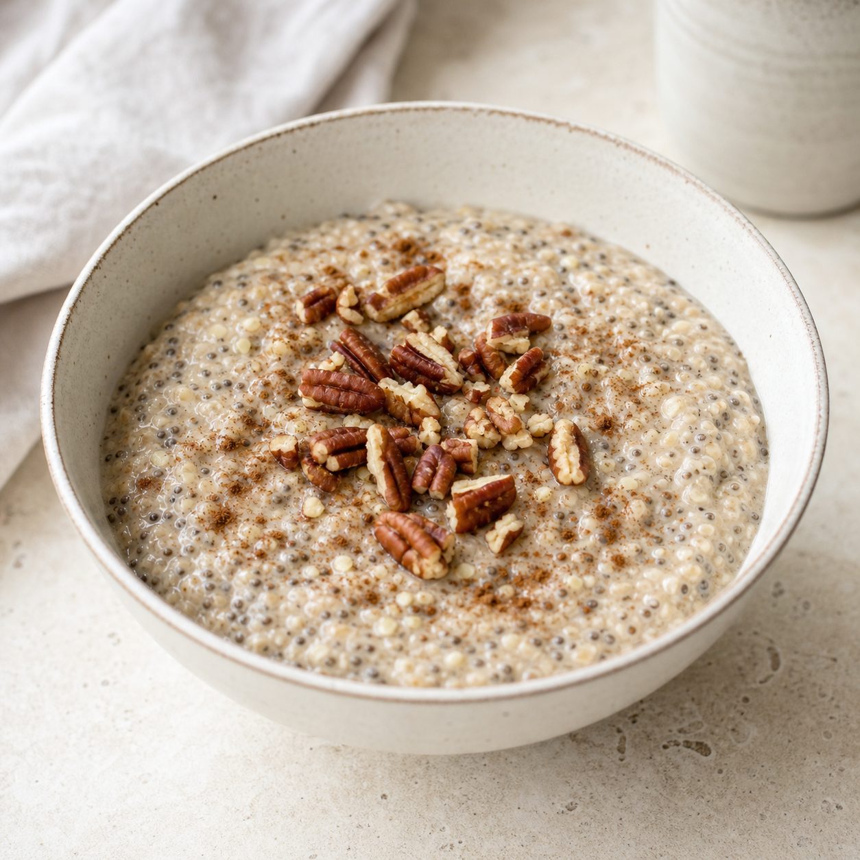 Zimt-Pekan-Hanfporridge