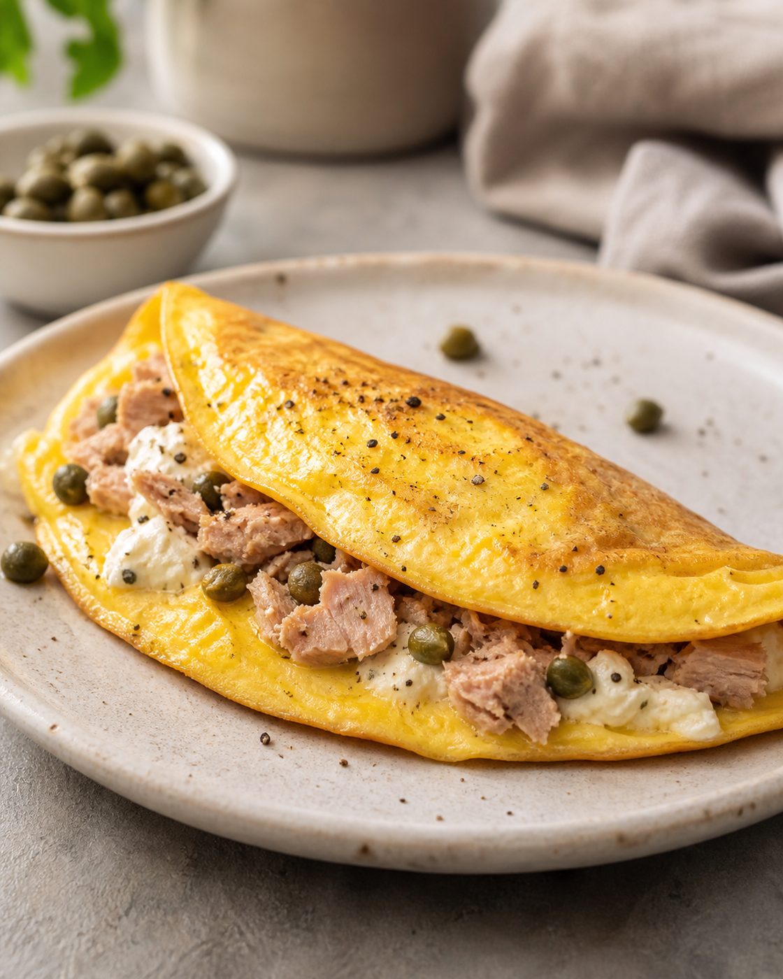 Thunfisch-Kapern-Omelett