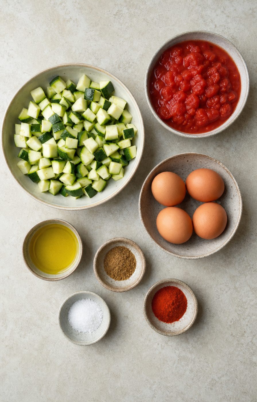 Zutaten für Zucchini-Shakshuka