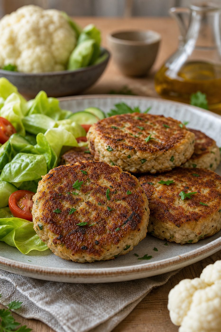 Thunfisch-Blumenkohl-Taler