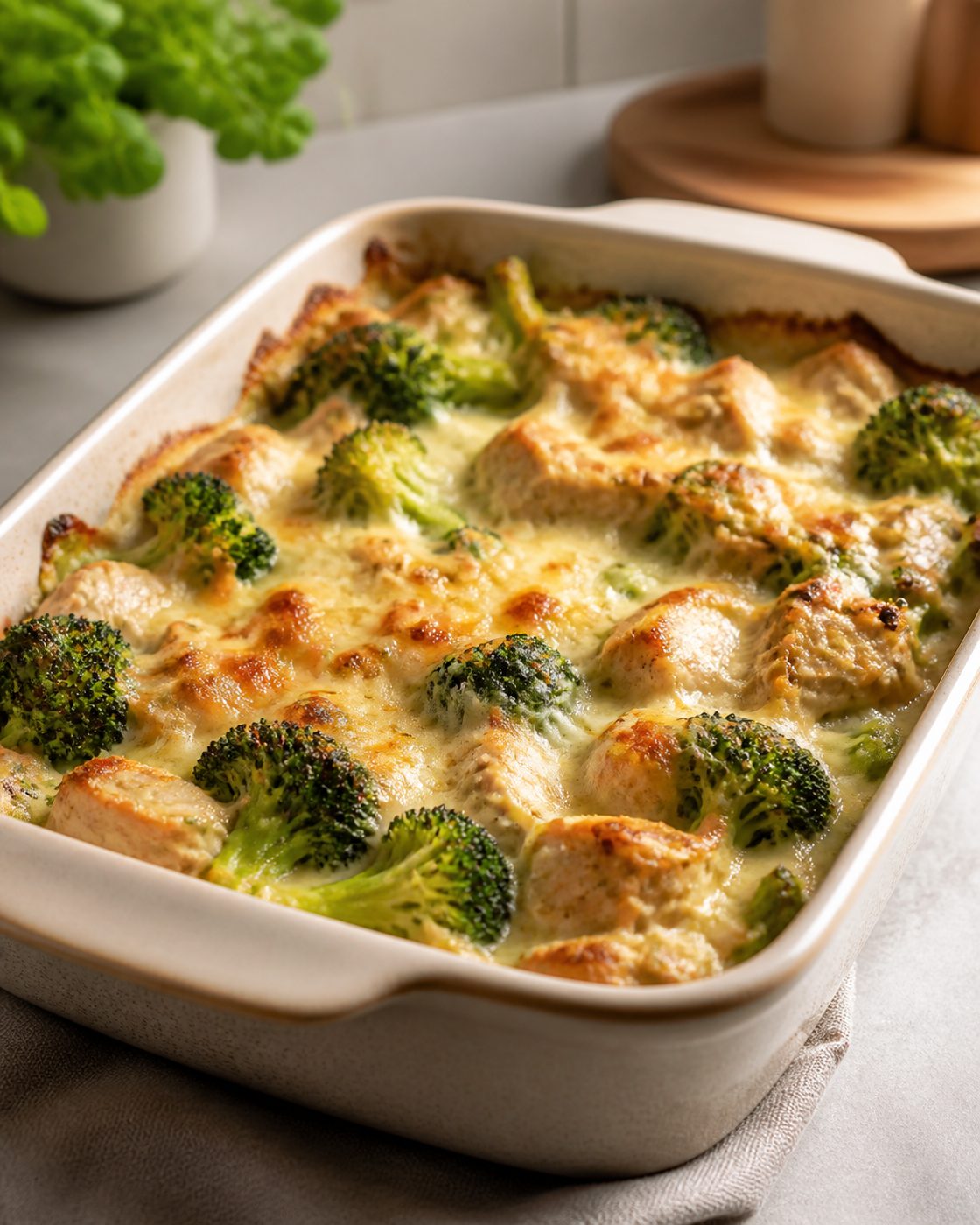 Hähnchen-Pesto-Brokkoli-Auflauf