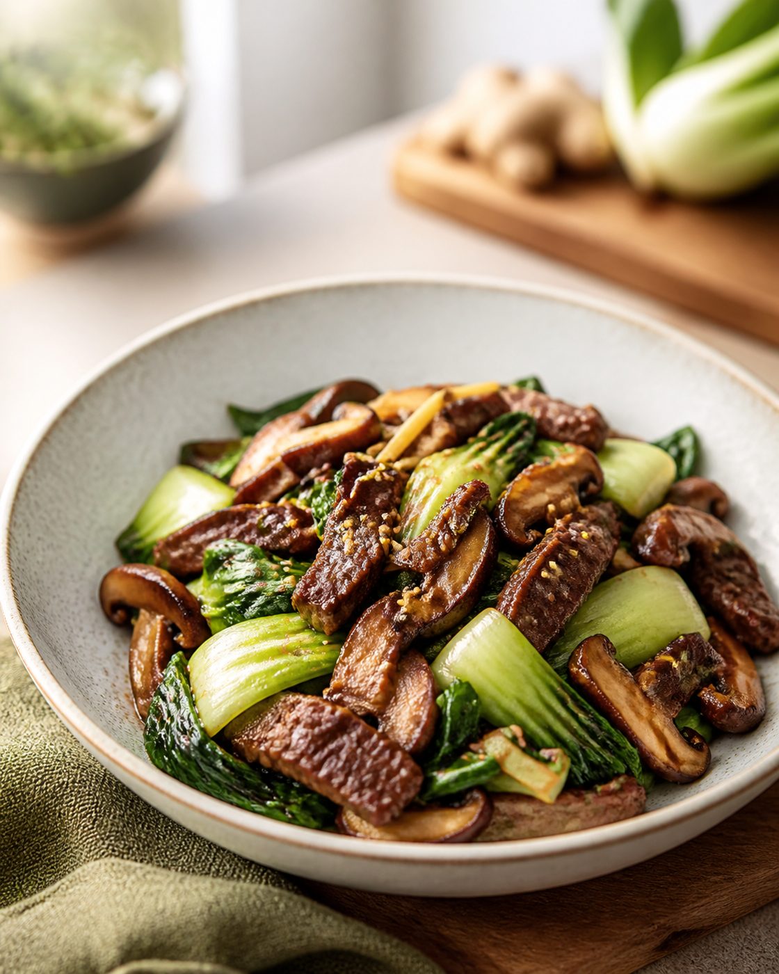 Ingwer-Rind mit Pak Choi