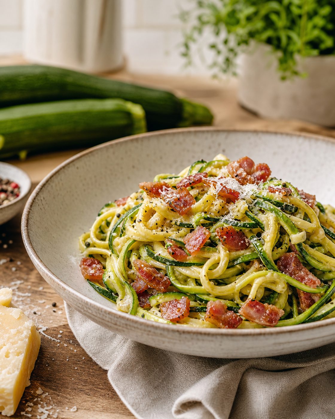 Zucchini-Carbonara