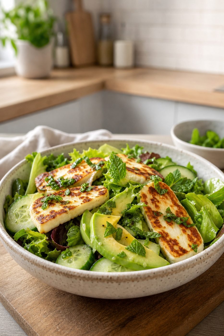Halloumi-Avocado-Salat
