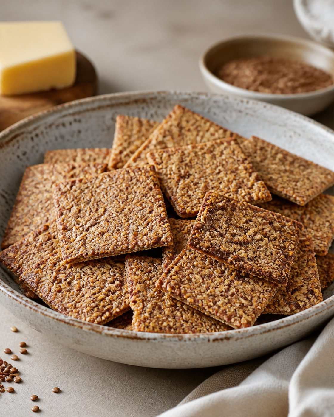 Parmesan-Leinsamen-Cracker