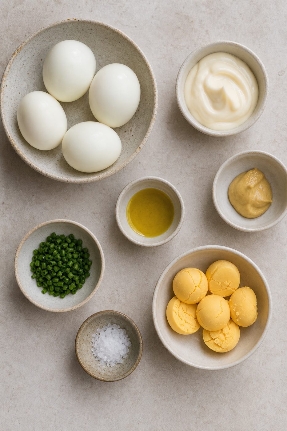 Zutaten für Eier mit Trüffelmayonnaise