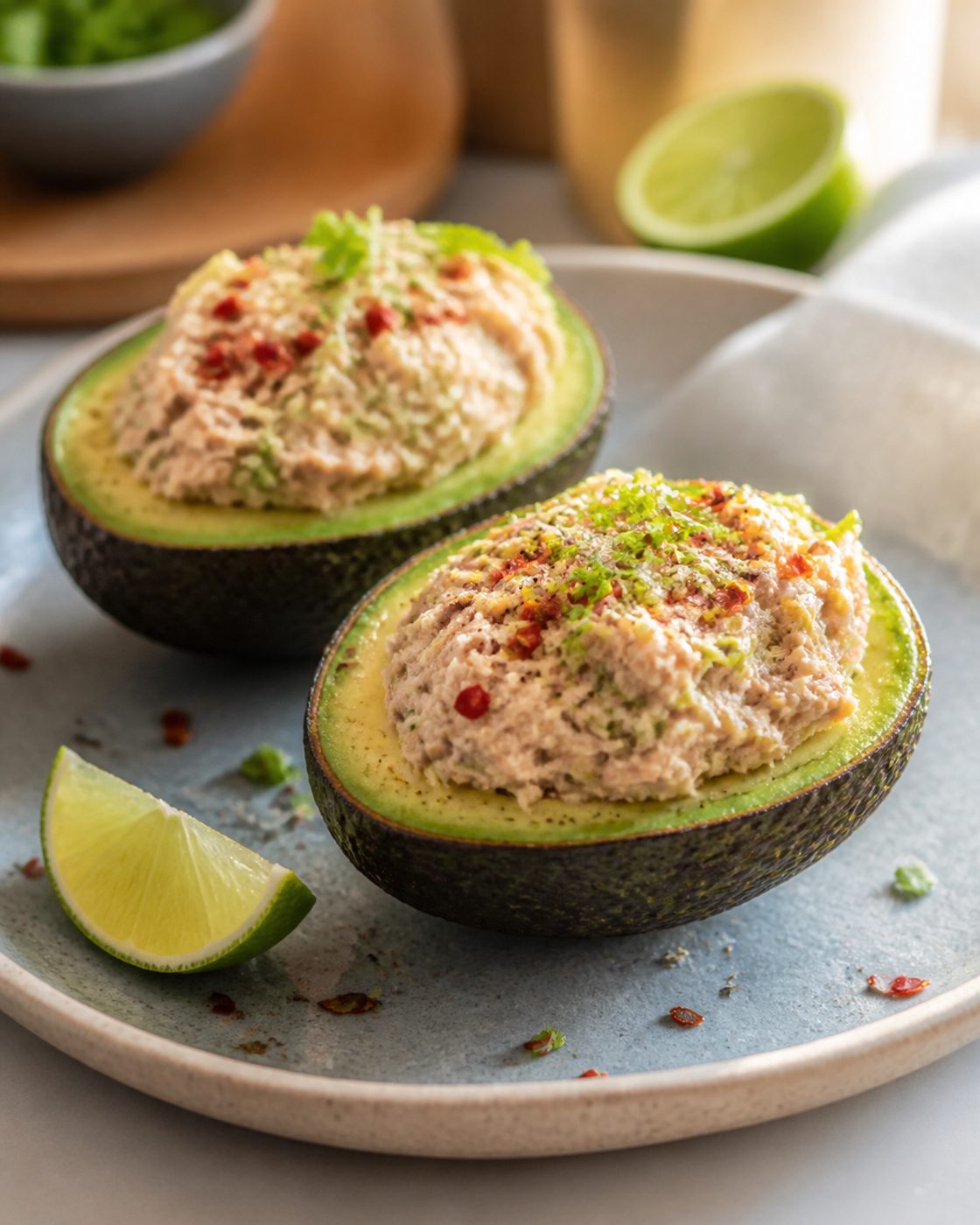 Thunfisch-Avocado-Boote