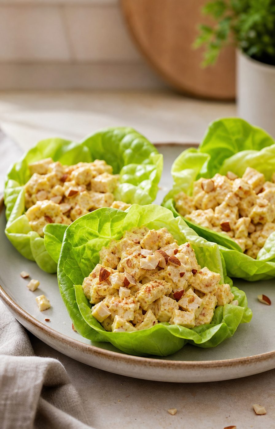 Curry-Hähnchen-Salatcups