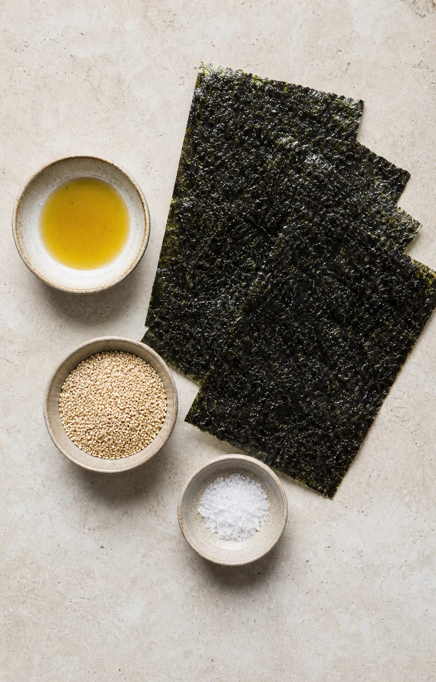 Zutaten für Sesam-Nori-Crunch