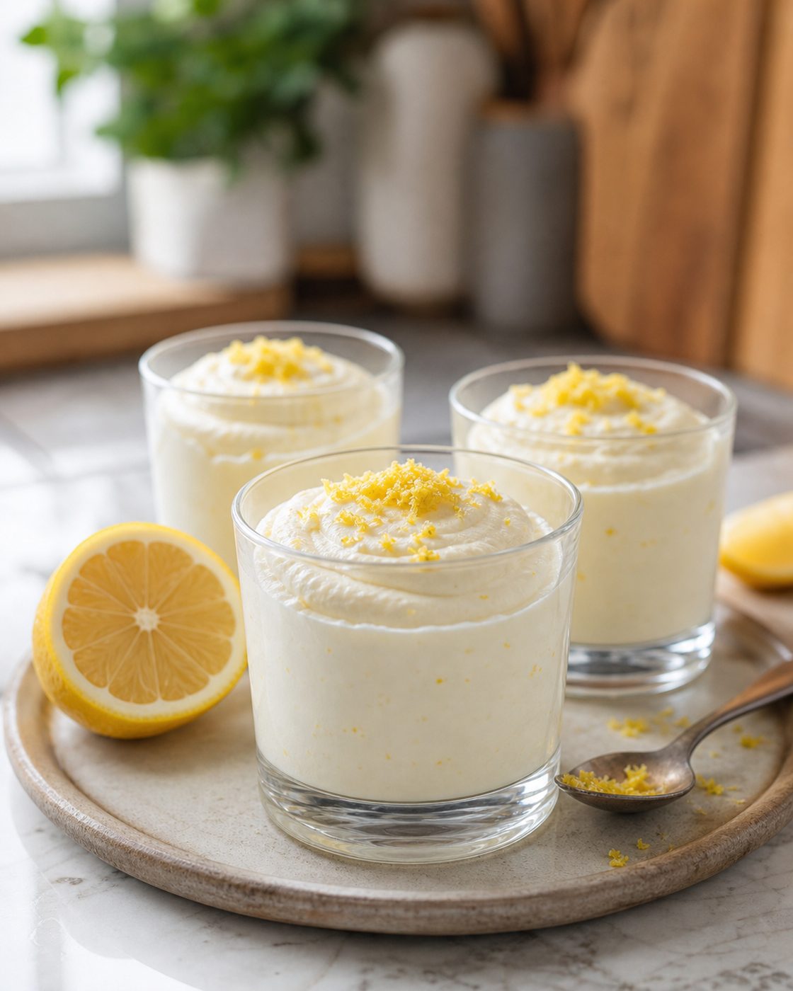 Zitronen-Cheesecake-Gläser