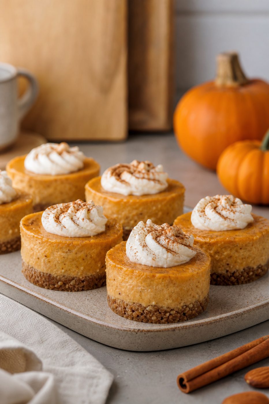 Kürbisgewürz-Mini-Cheesecakes