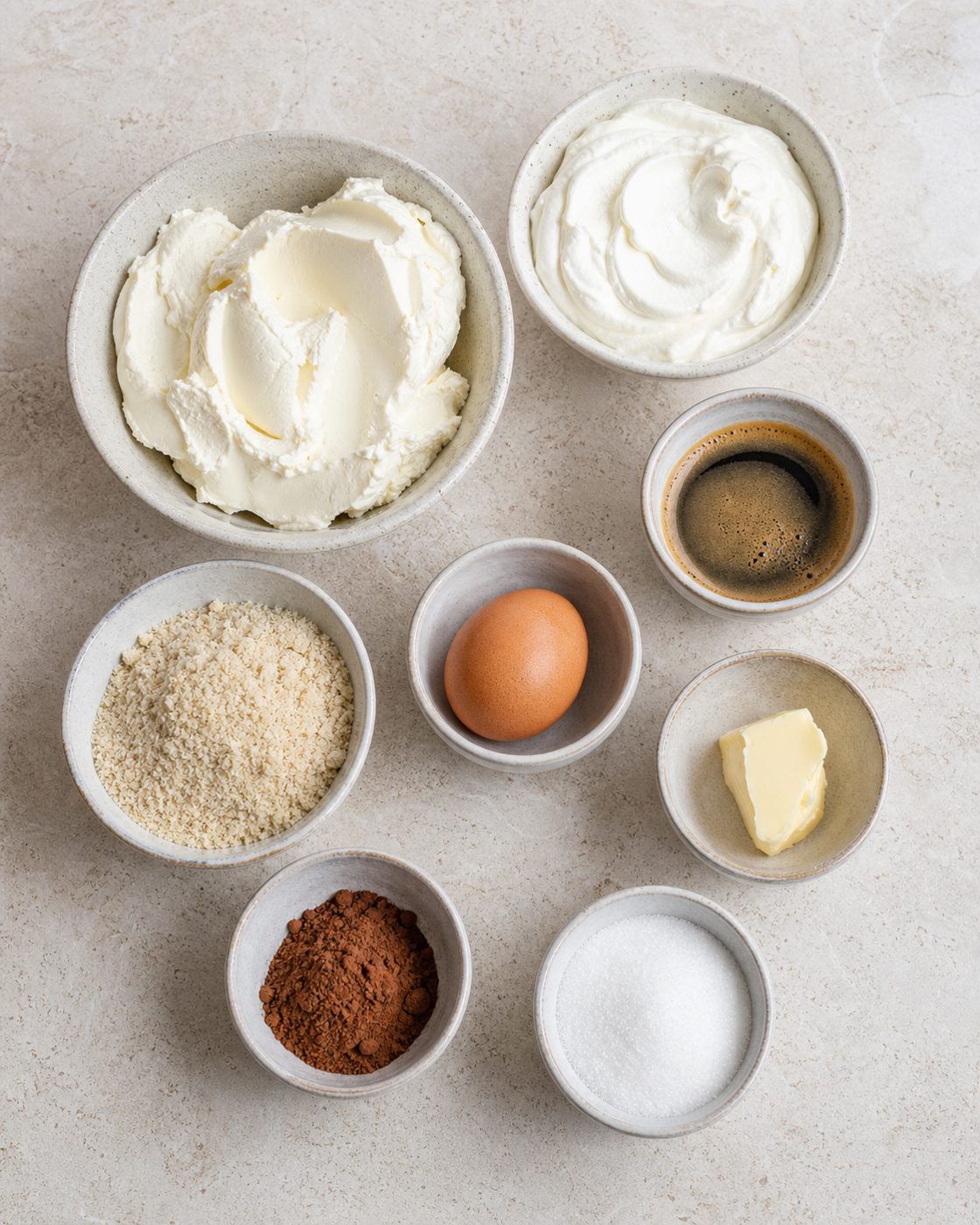 Zutaten für Keto-Tiramisu im Glas
