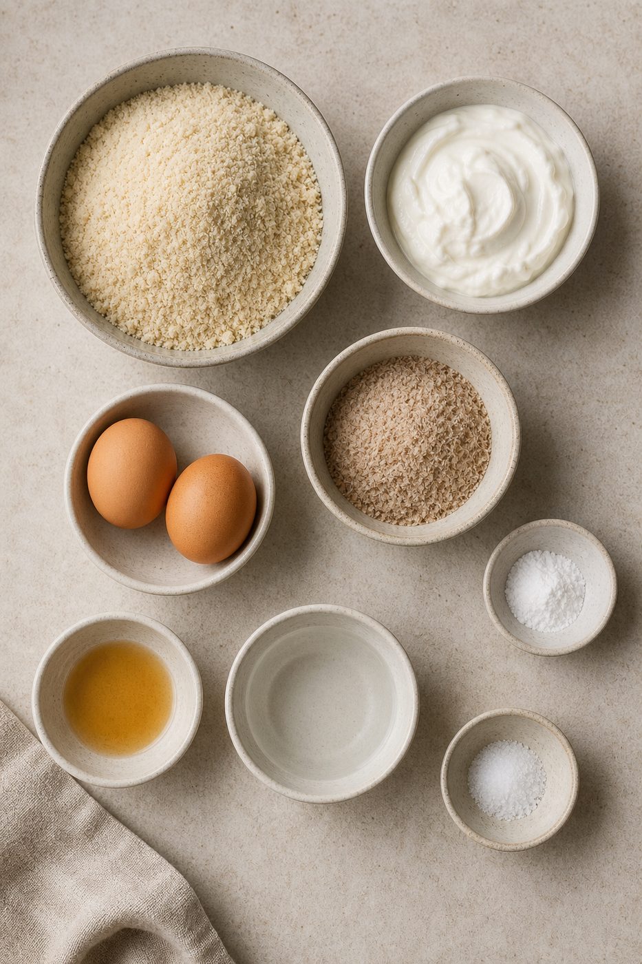 Zutaten für Mandel-Skyr-Frühstücksbrötchen
