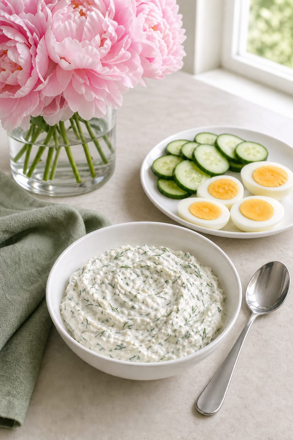 Schritt 1: Den Frischkäse mit Meerrettich und gehacktem Dill glatt rühren.