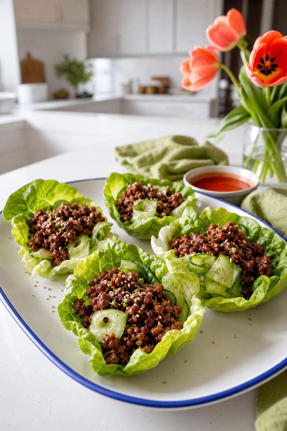 Koreanische Hackfleisch-Salatbowls
