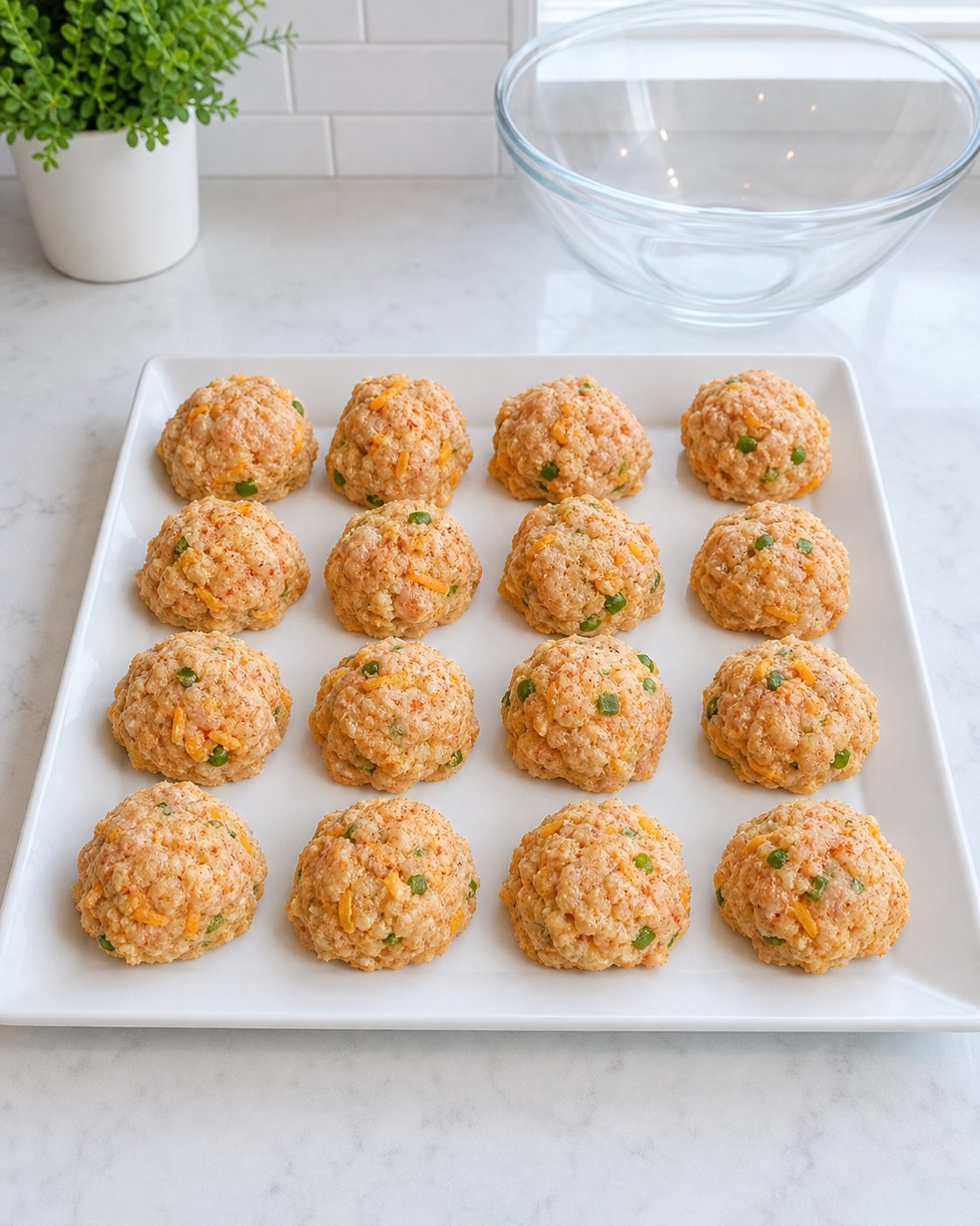 Schritt 1: Aus der Hackmasse sechzehn kleine, flache Patties formen.