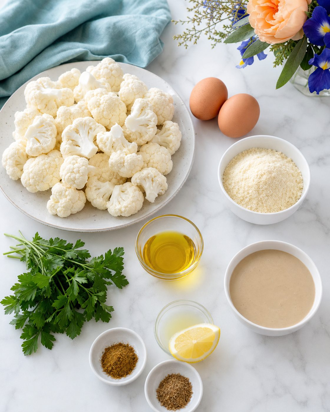 Zutaten für Blumenkohl-Falafel mit Tahini