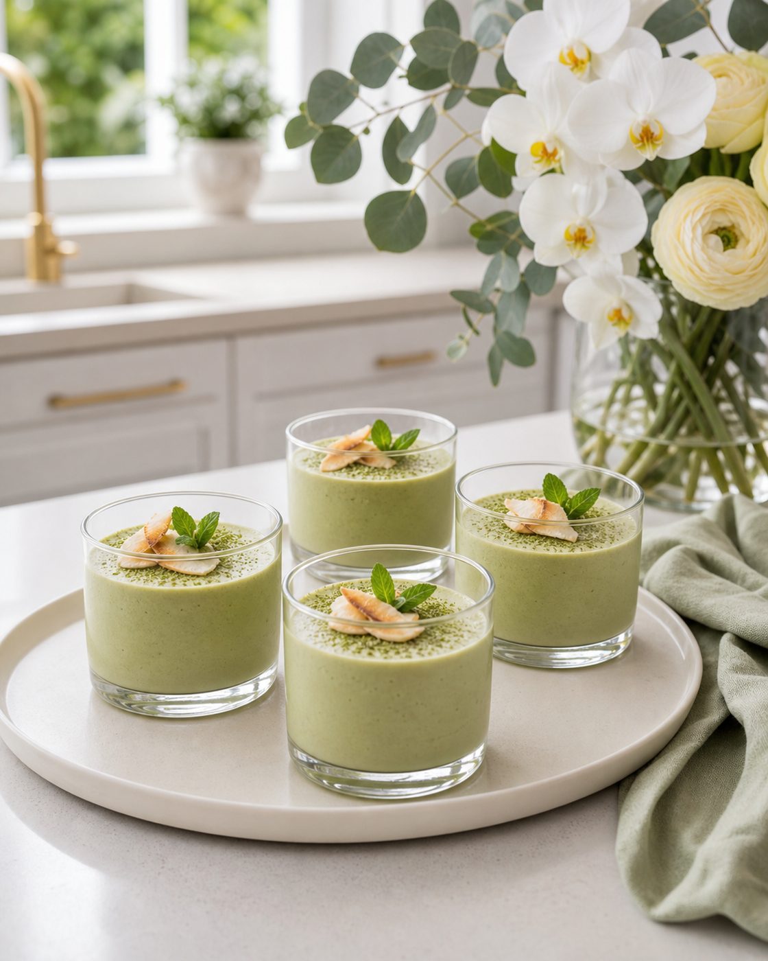 Matcha-Kokos-Panna-cotta