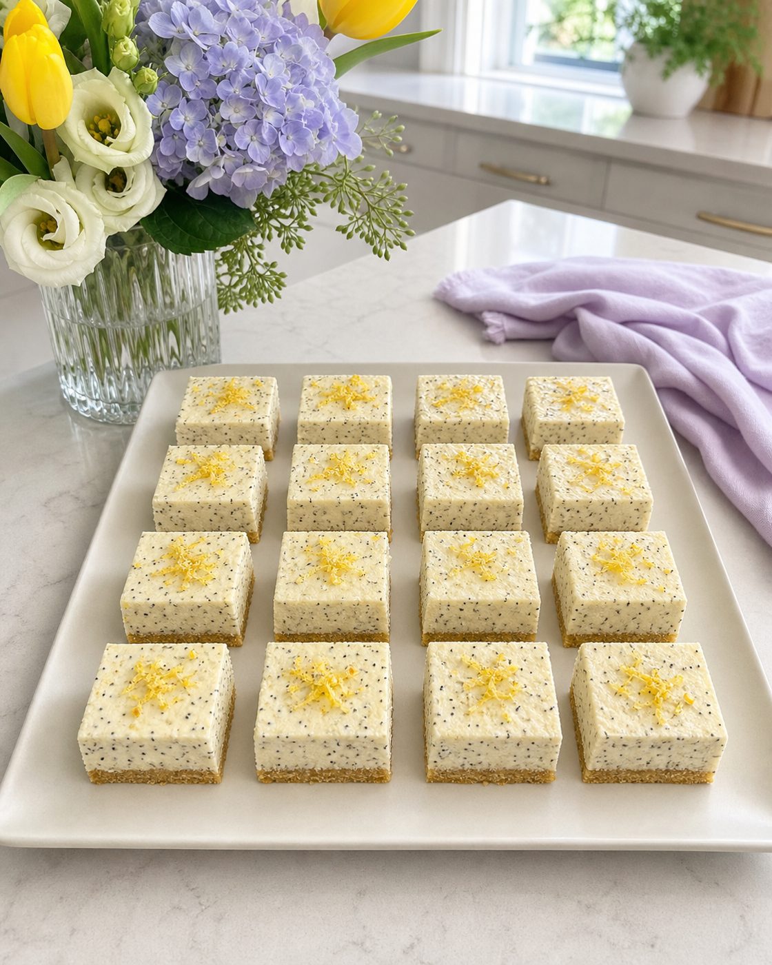 Zitronen-Mohn-Cheesecake-Bissen