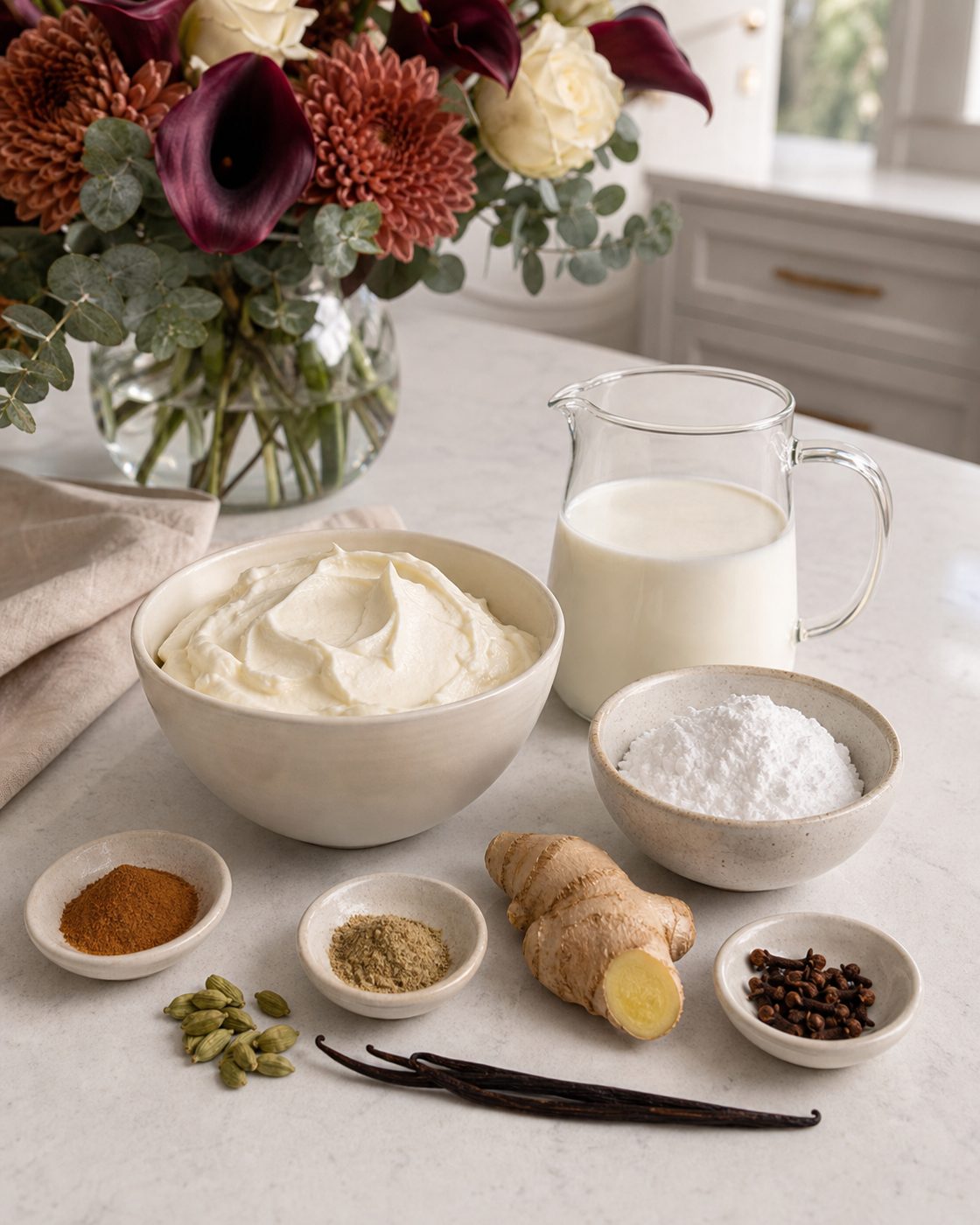 Zutaten für Chai-Mascarpone-Mousse