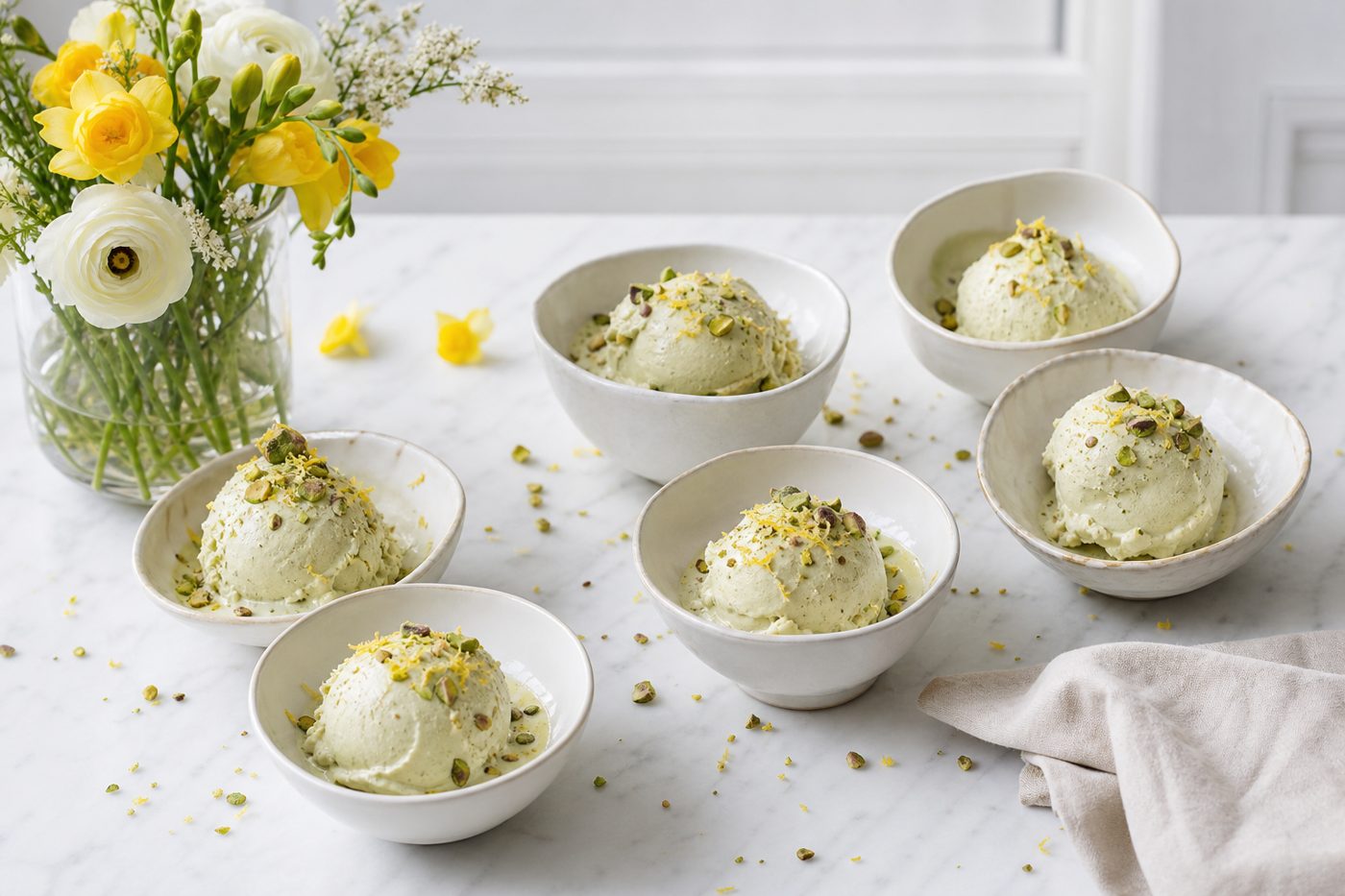 Pistazien-Zitronen-Gelato