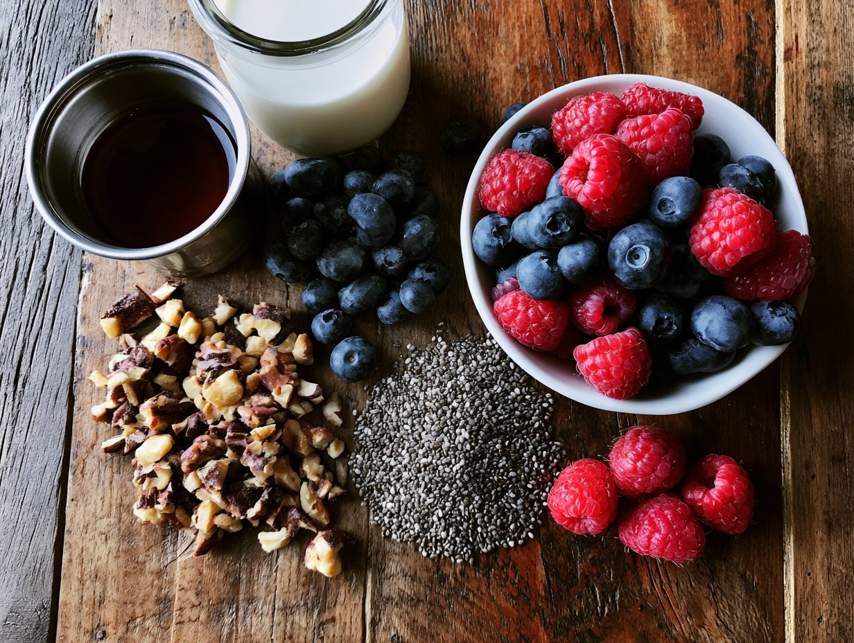 Zutaten Chia-Pudding ohne Zucker