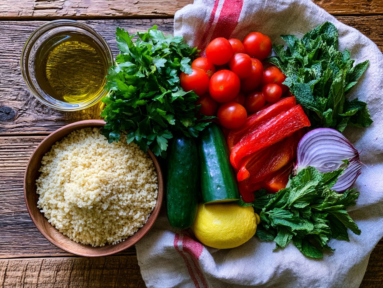 Zutaten Couscous-Salat zuckerfrei