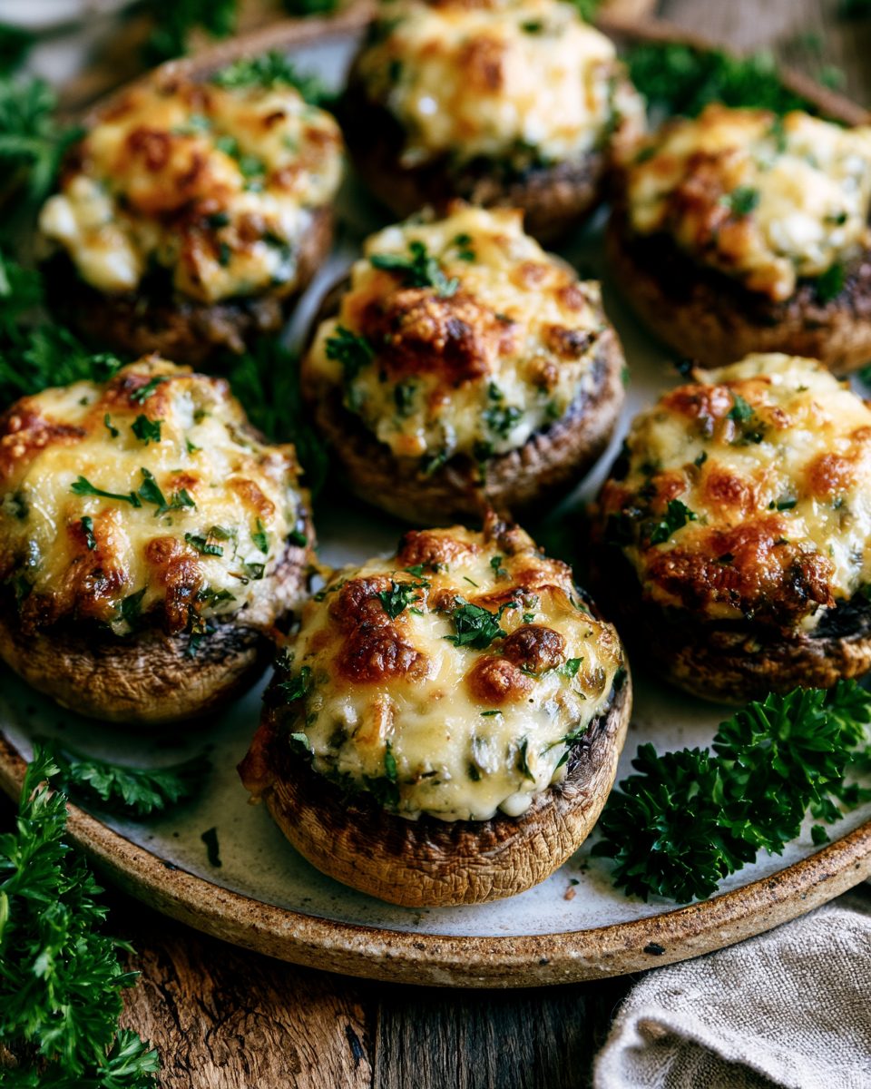 Gefüllte Champignons