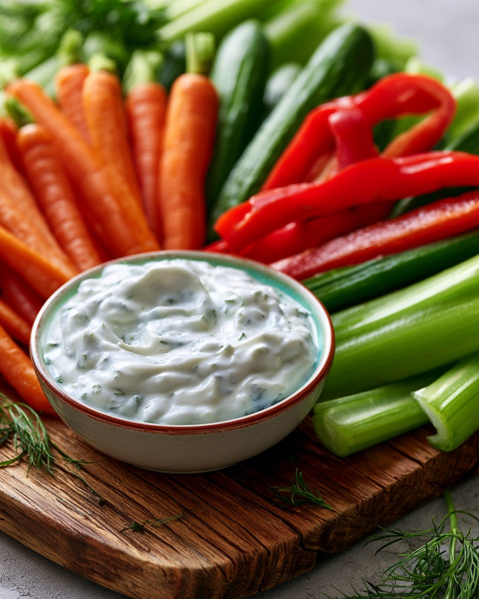 Gemüse-Sticks mit Joghurt-Dip