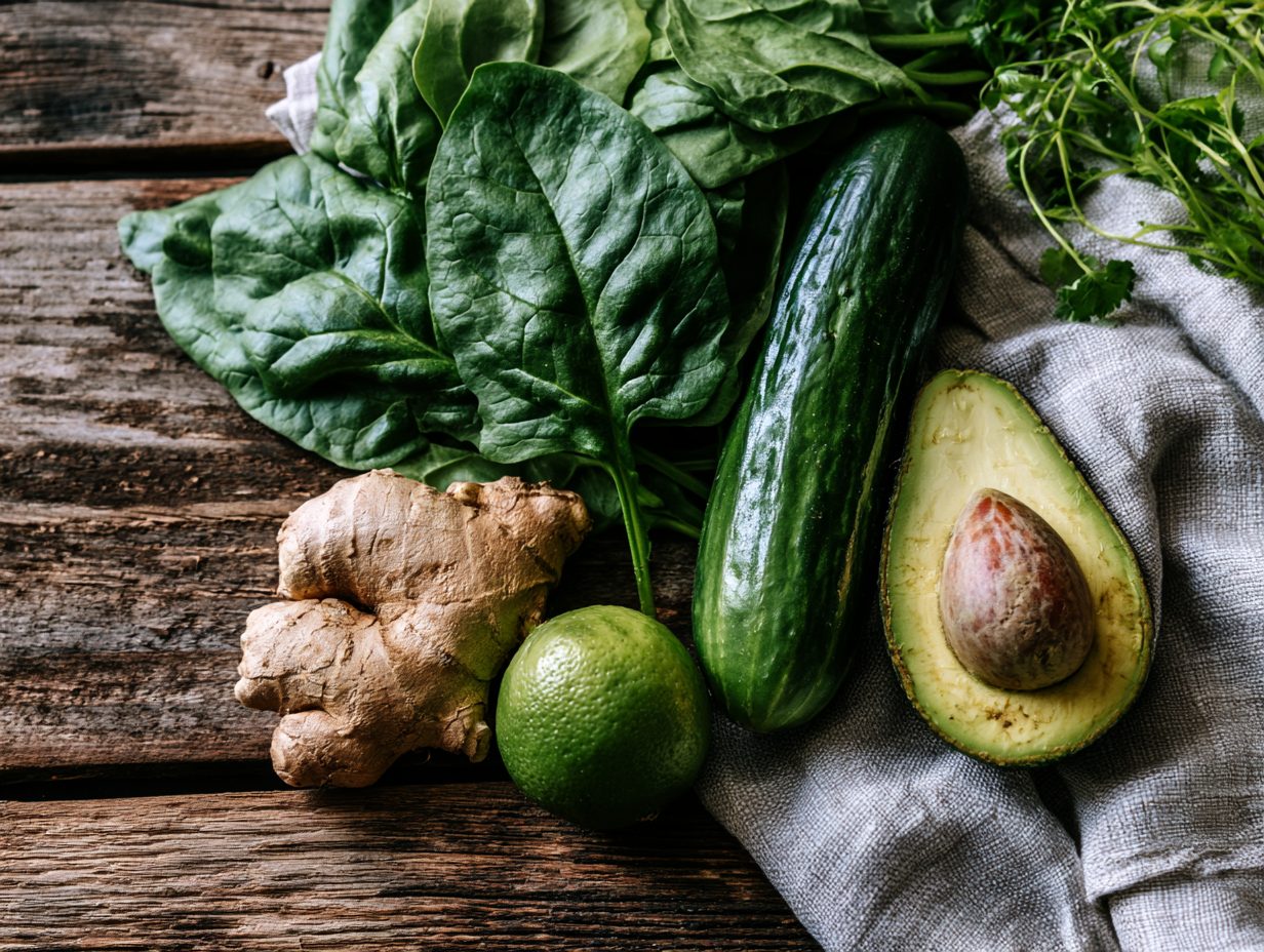 Zutaten Grüner Detox-Smoothie