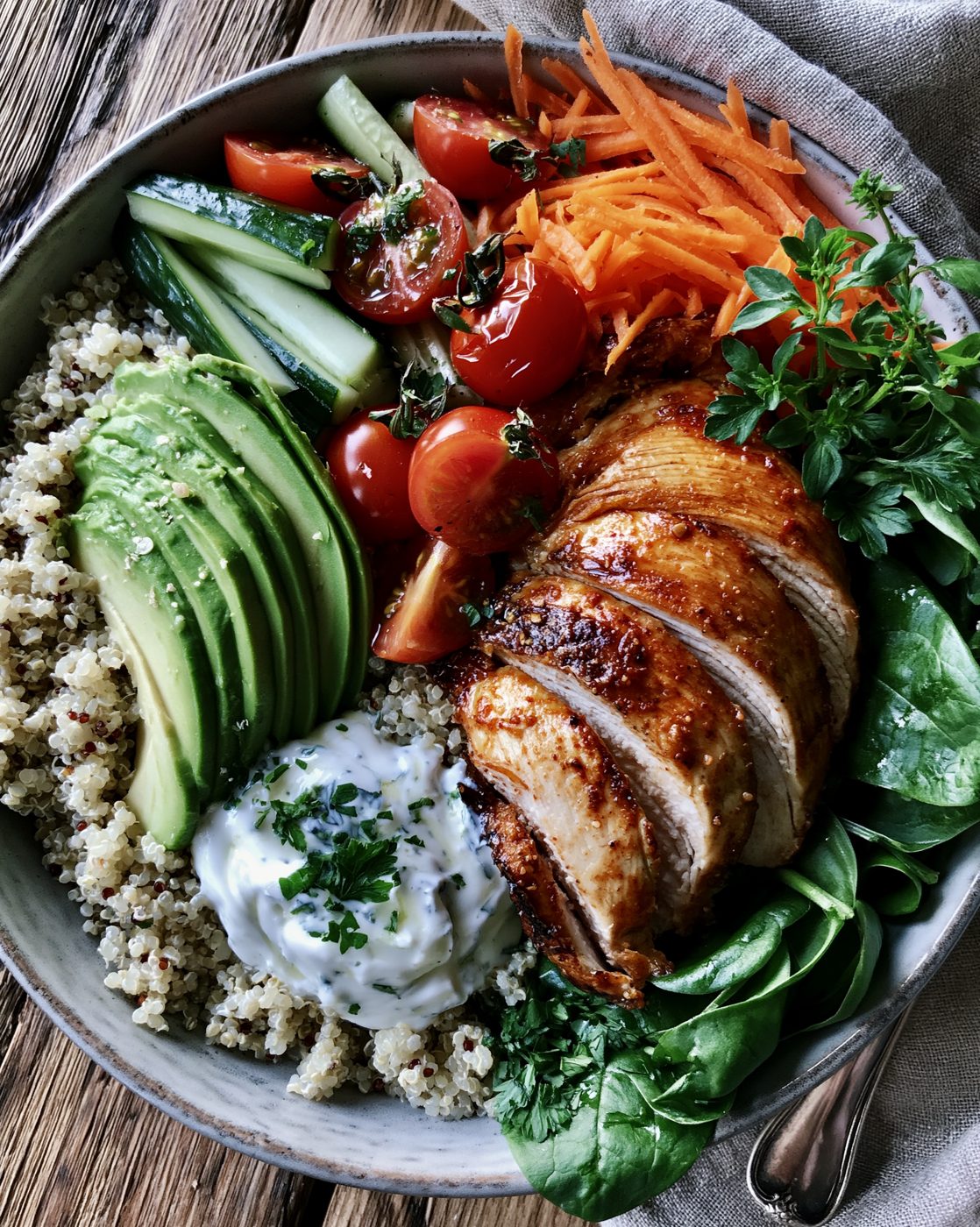 Hähnchen-Bowl mit Quinoa