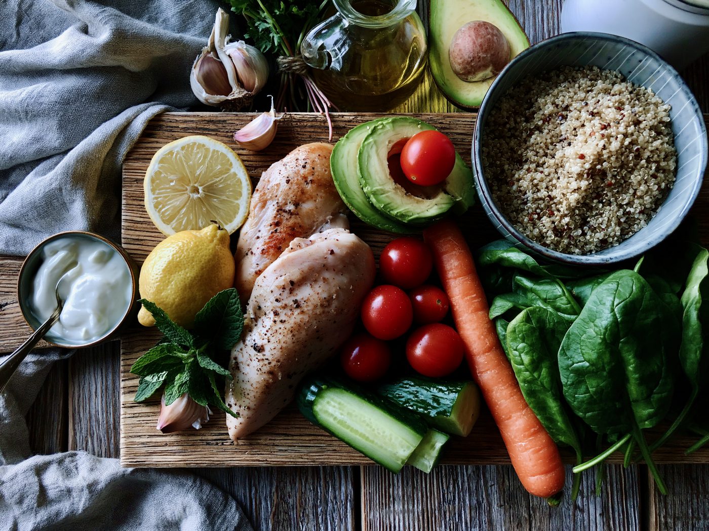 Zutaten Hähnchen-Bowl mit Quinoa