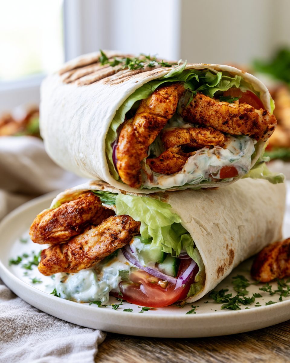 Gyros-Hähnchen-Wrap