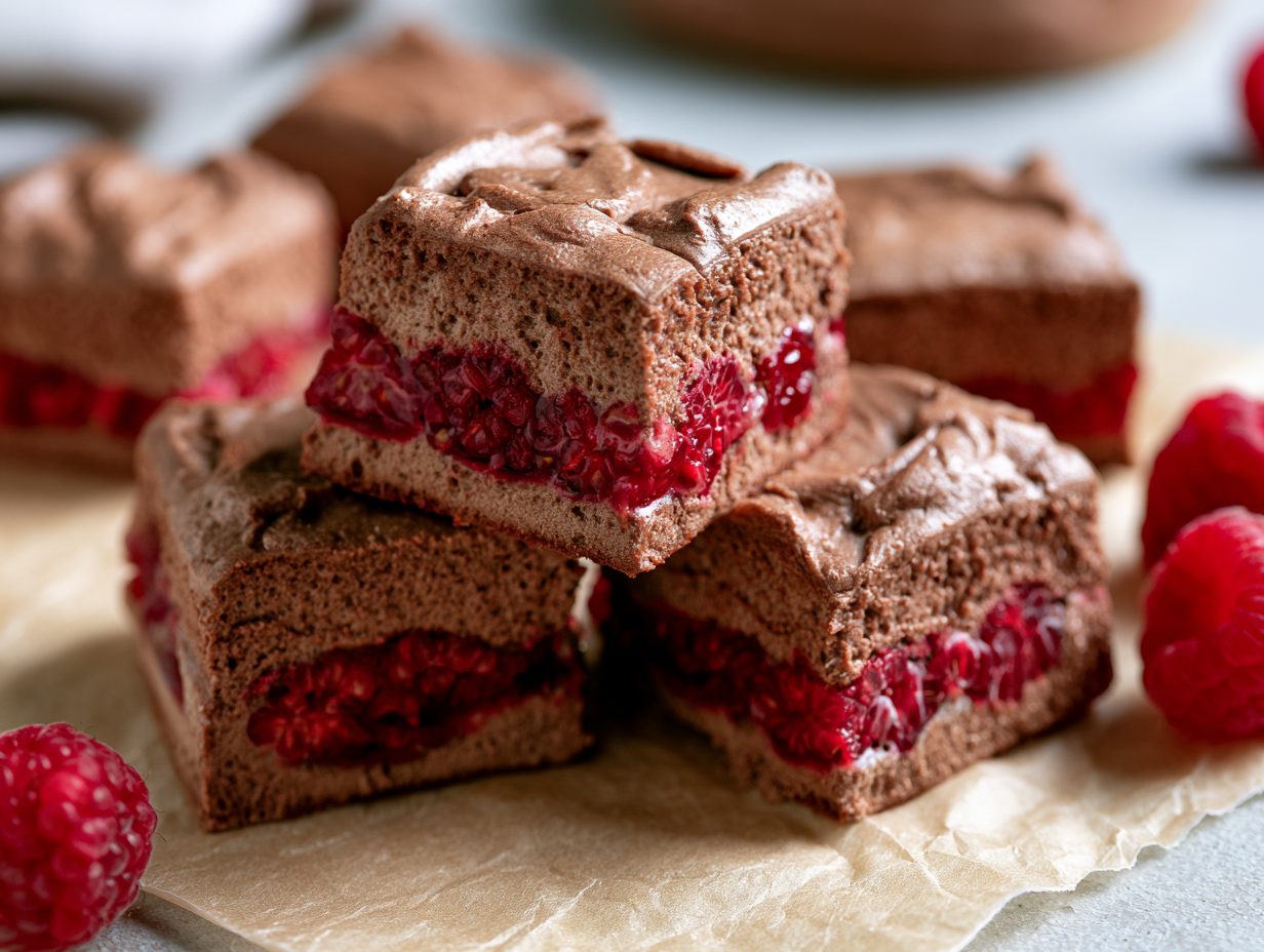 Himbeer-Brownie-Mousse