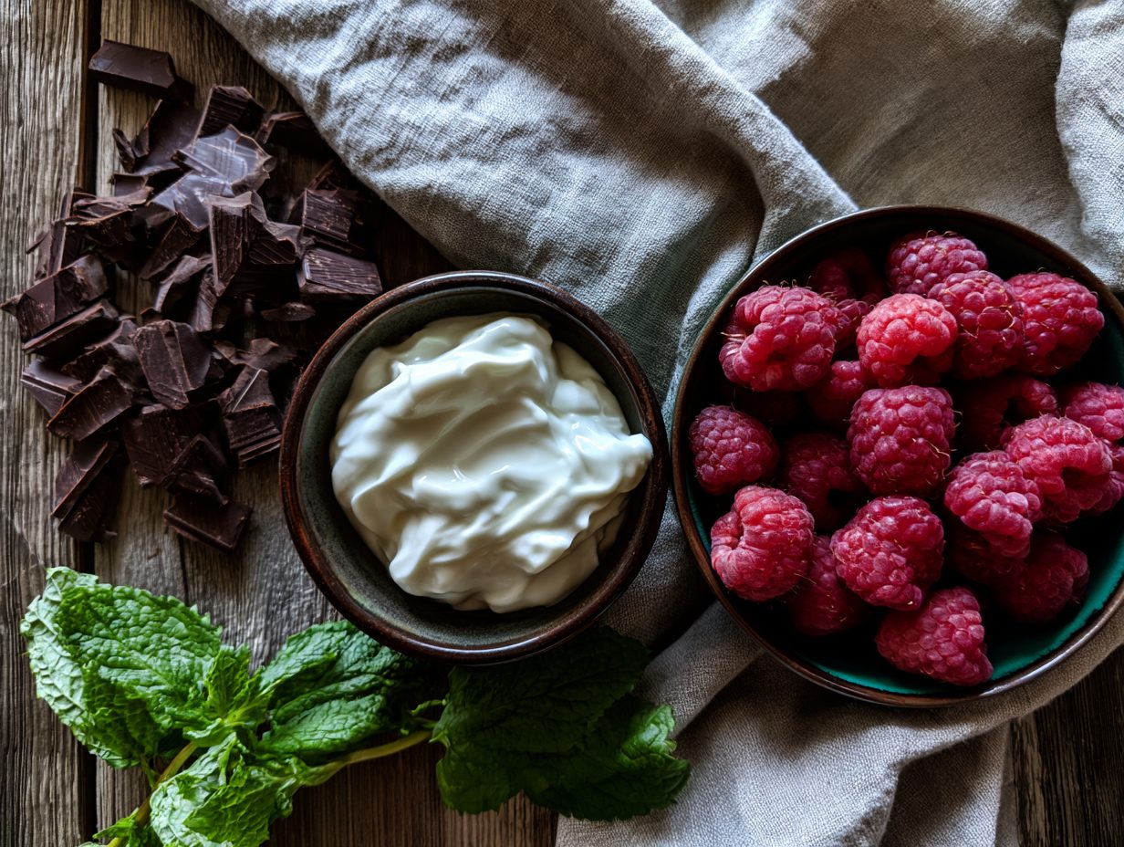 Zutaten Himbeer-Brownie-Mousse