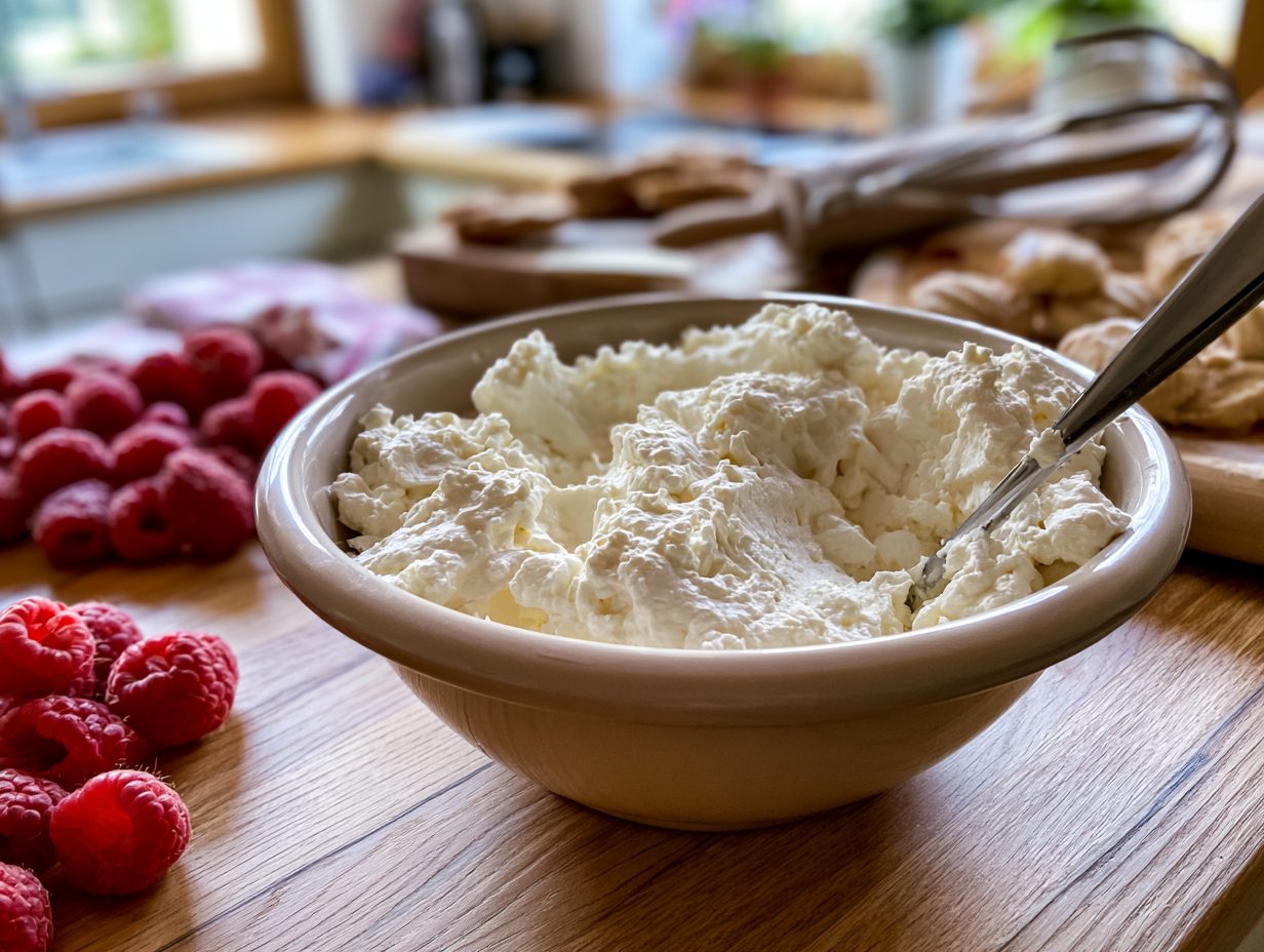 Schritt 1: Quark 2–3 Std vorher aus dem Kühlschrank nehmen.