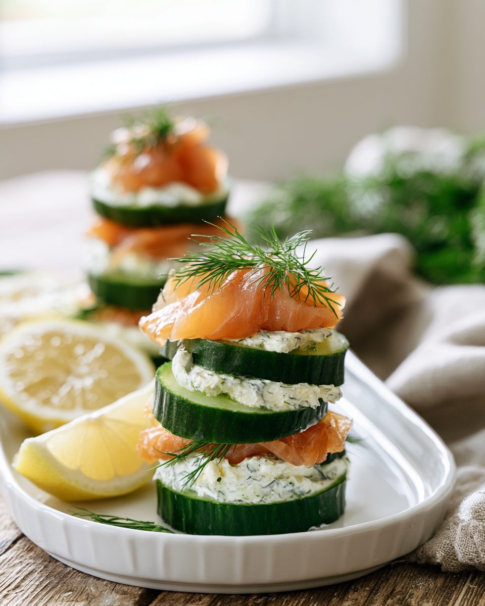 Lachs-Gurken-Sandwiches