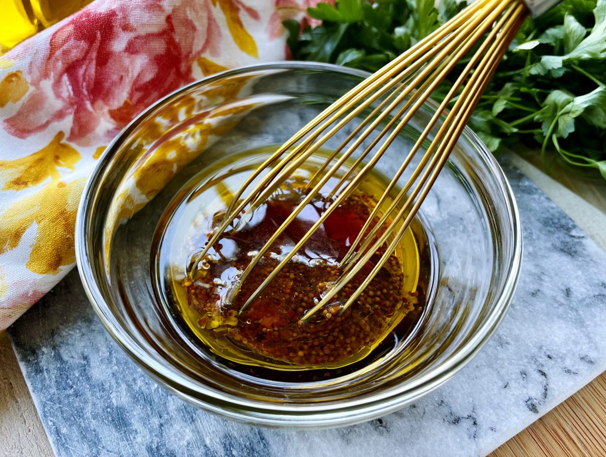 Schritt 3: Senf-Dressing anrühren.