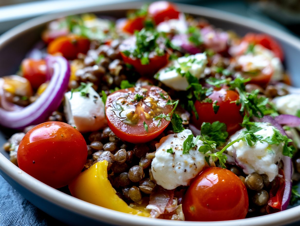 Schritt 4: Alles mit Feta vermengen.