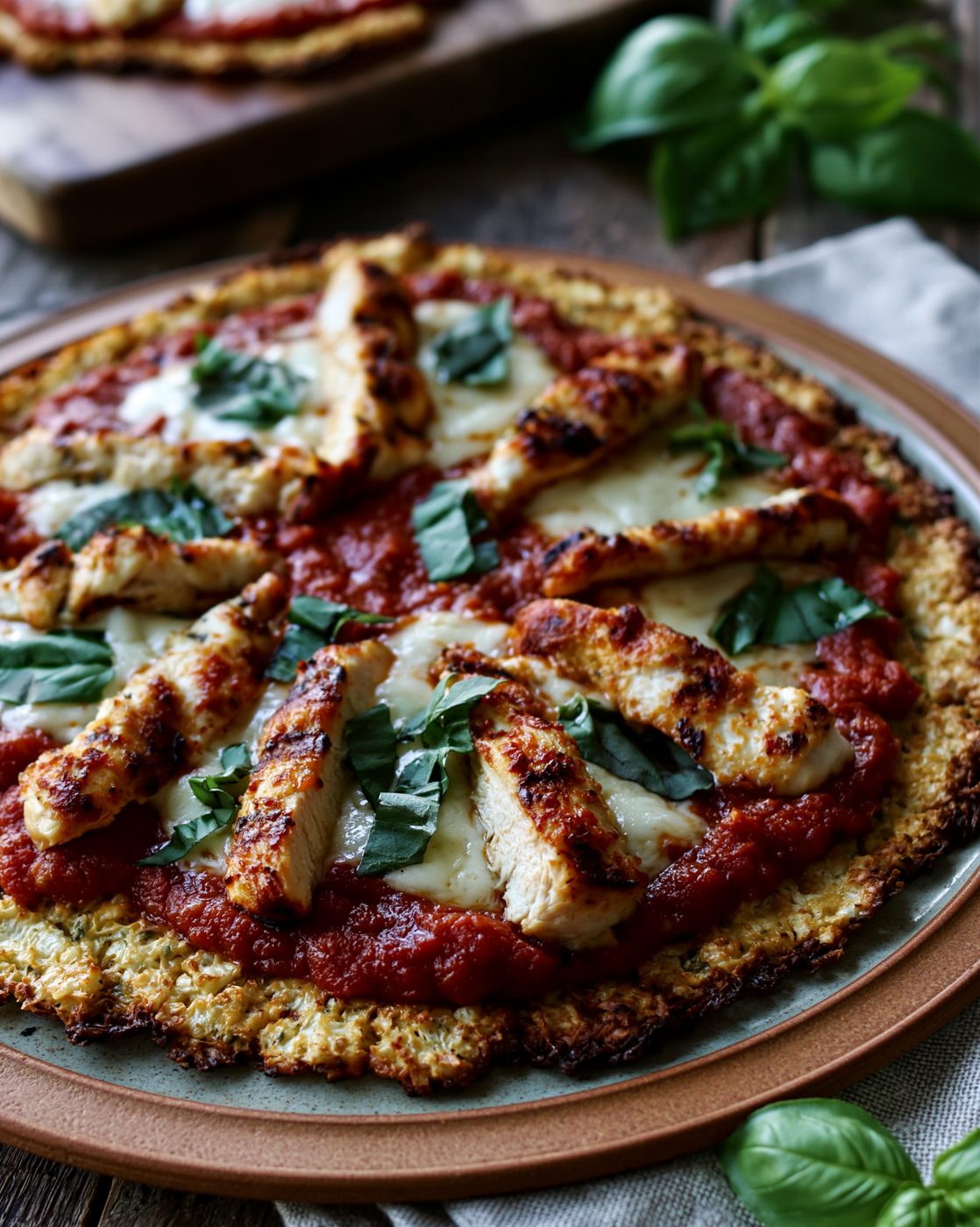 Low-Carb-Pizza mit Blumenkohlboden