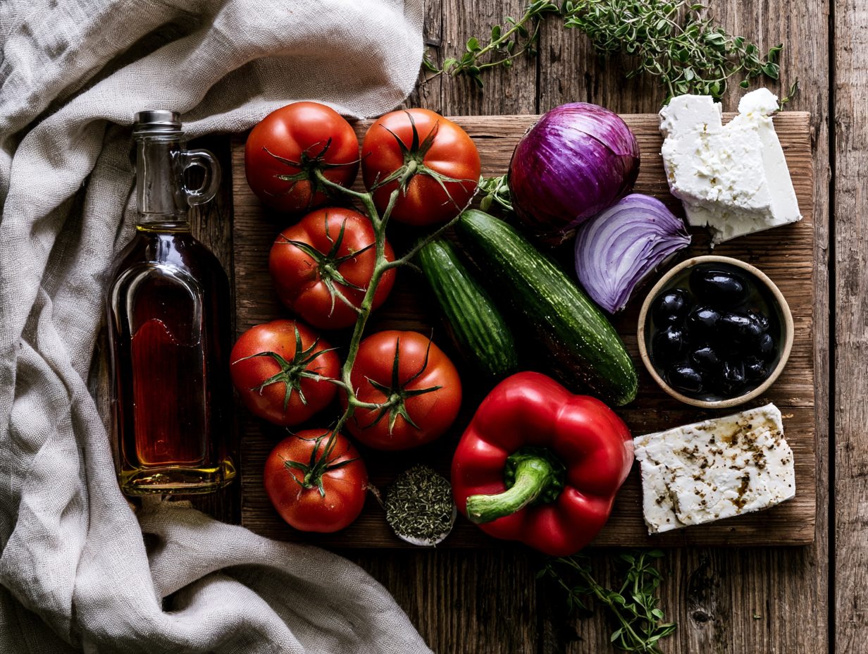 Zutaten Mediterraner Salat