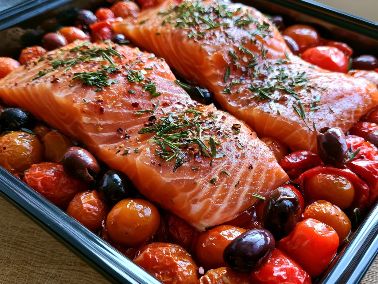Schritt 3: Lachs darauf betten und würzen.