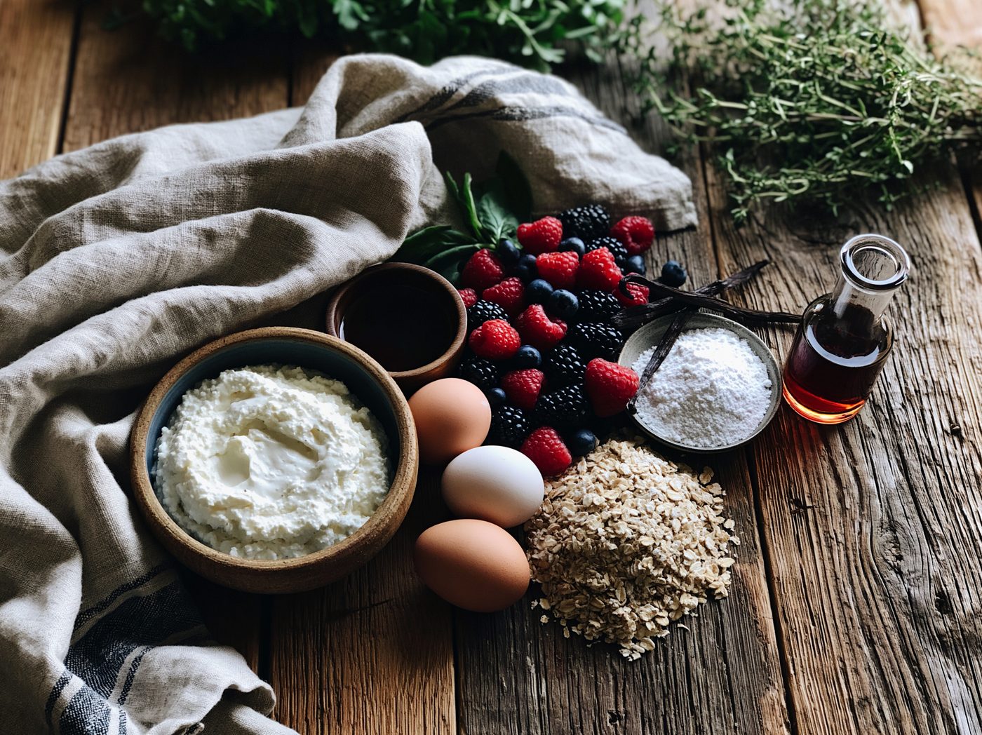 Zutaten Protein-Pfannkuchen ohne Zucker