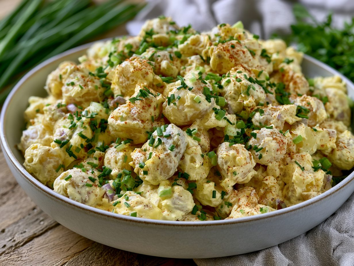 Cremiger Senf-Kartoffelsalat (ohne Mayo)