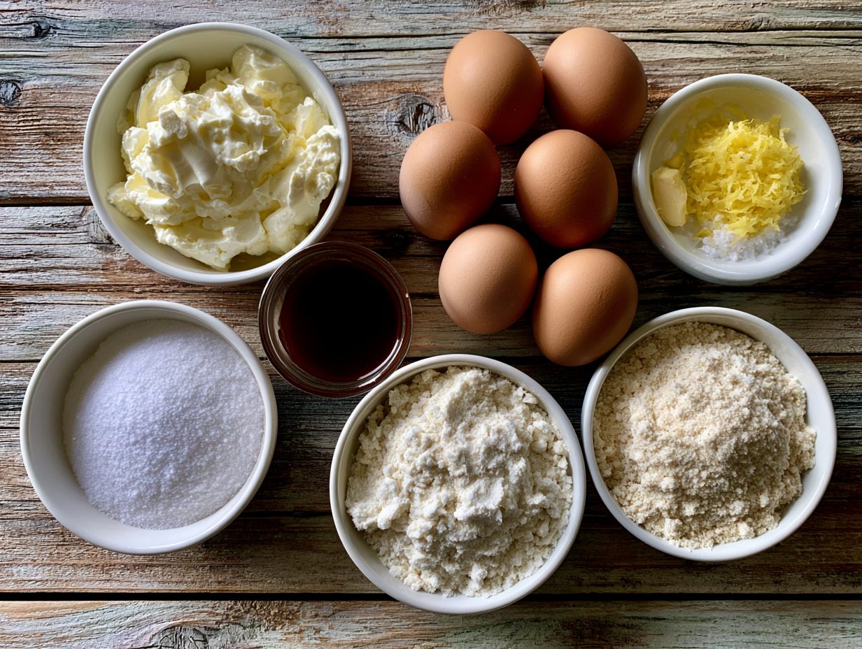 Zutaten Sernik – Polnischer Käsekuchen ohne Zucker